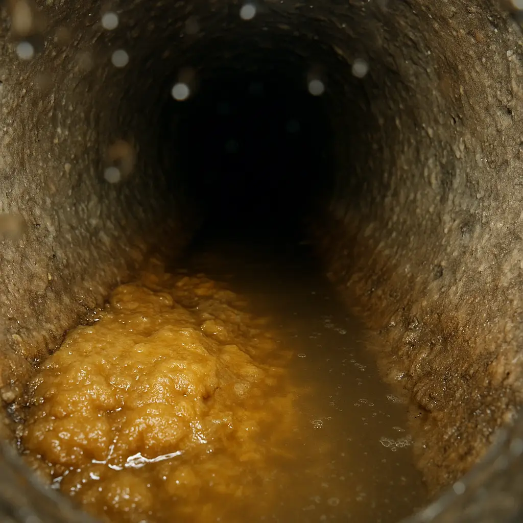 Before: grease & scale